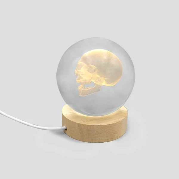 گوی کریستالی طرح جمجمه SkullGlow Crystal