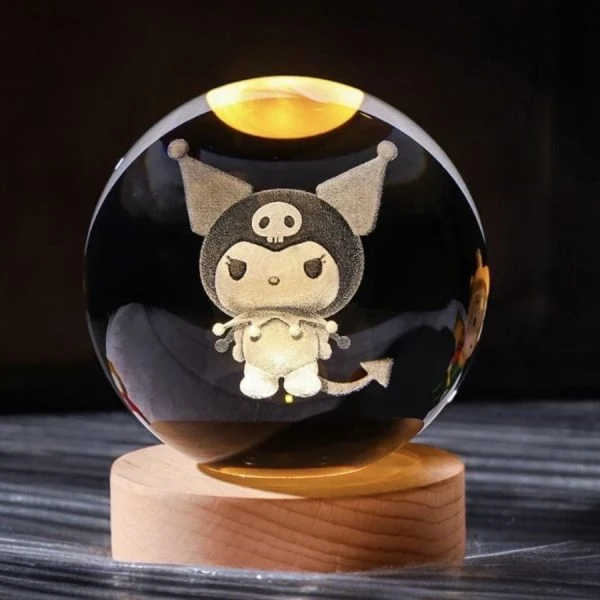گوی کریستالی طرح کرومی Kuromi Crystal