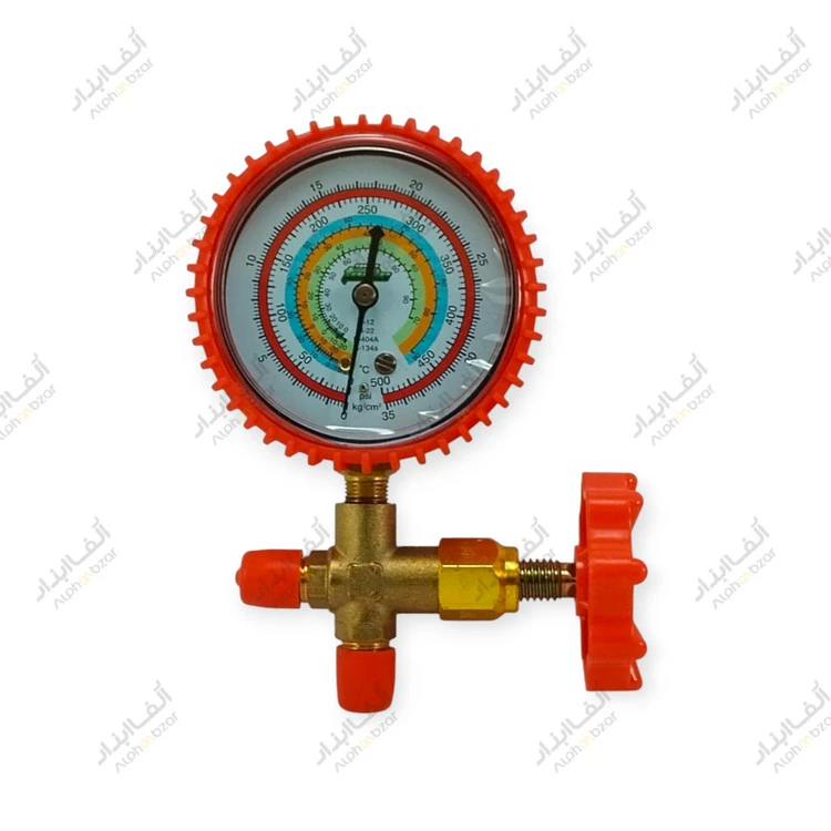 گیج منیفولد تکی شارژ گاز فشار بالا قرمز رنگ برند eco ToolS