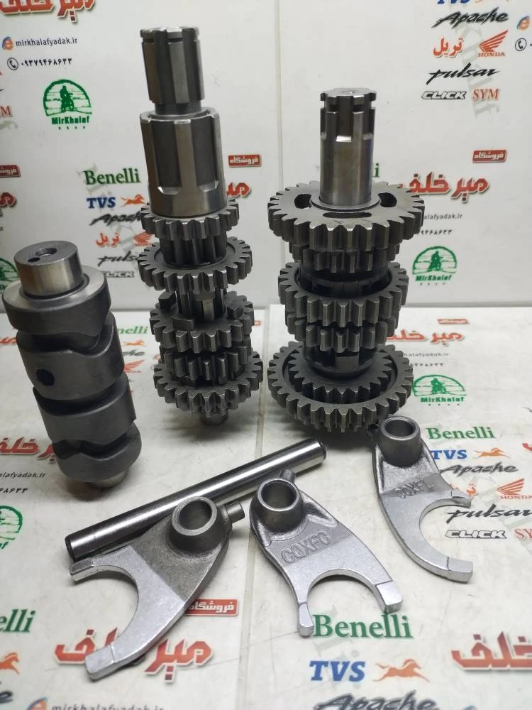 گیربکس انواع موتور تریل و xl ایکس ال و هوندا (6 شش دنده کامل) همراه توپی و ماهک
