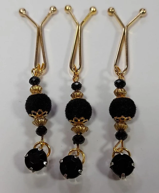 گیره روسری آویز دار ساچ مشکی