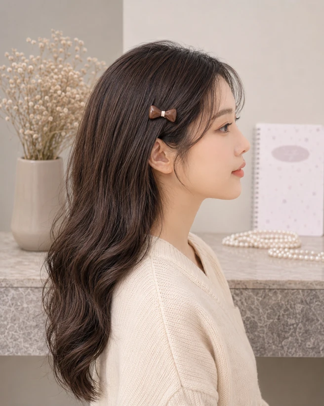 گیره سر پاپیونی قهوه‌ای
