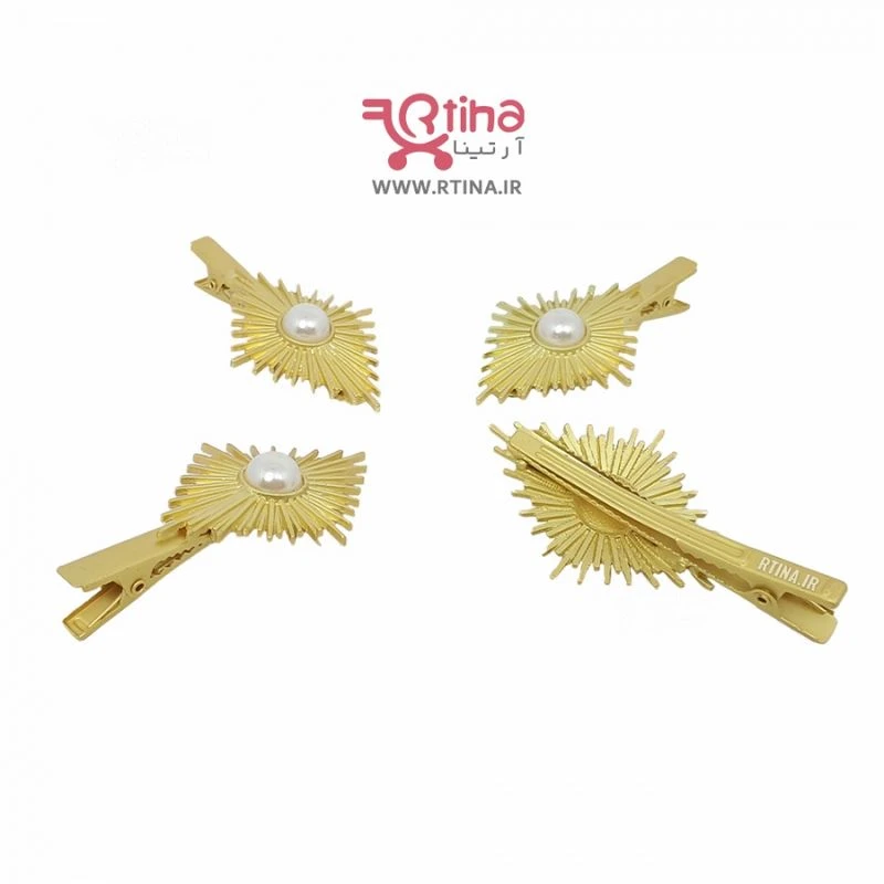 گیره مو مرواریدی مدل خورشیدی