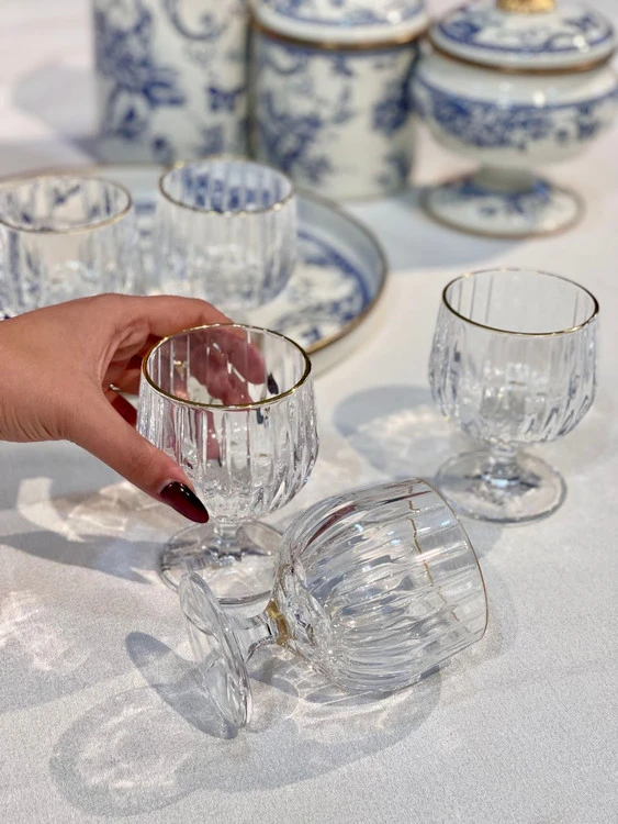 گیلاس و دسر خوری لب طلا sandia محصول وارداتی Deli Glass