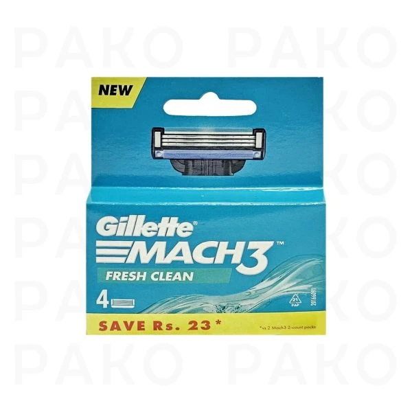 یدک تیغ ژیلت مچ 3 مدل فرش کلین Gillette Mach3 Fresh Clean