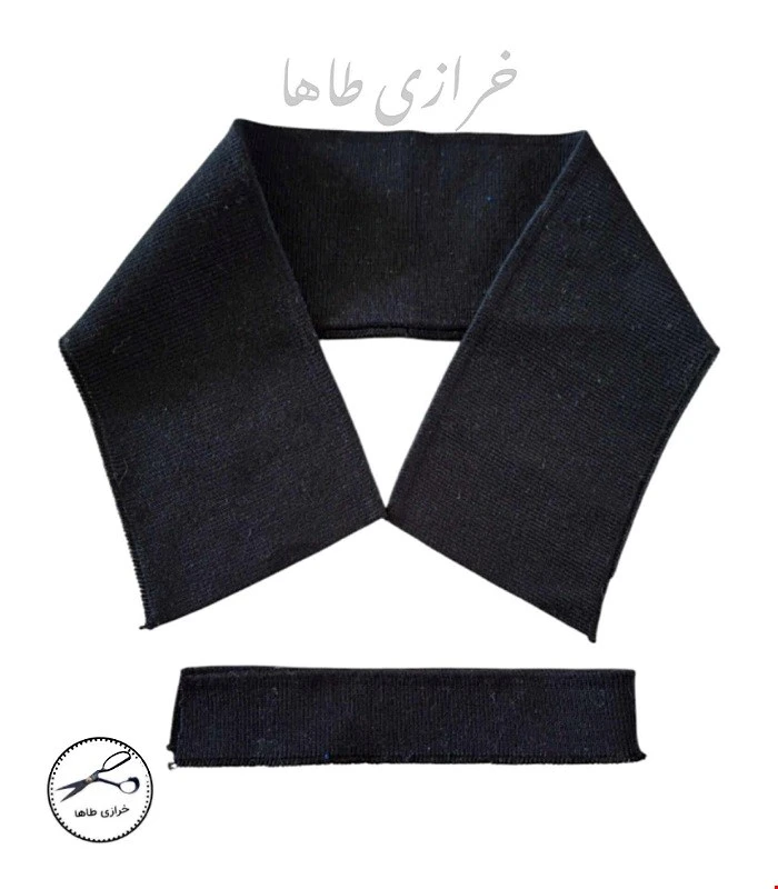 یقه آماده تیشرت جودون مشکی