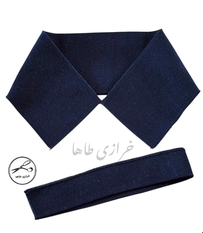 یقه آماده تیشرت مردانه سرمه ای